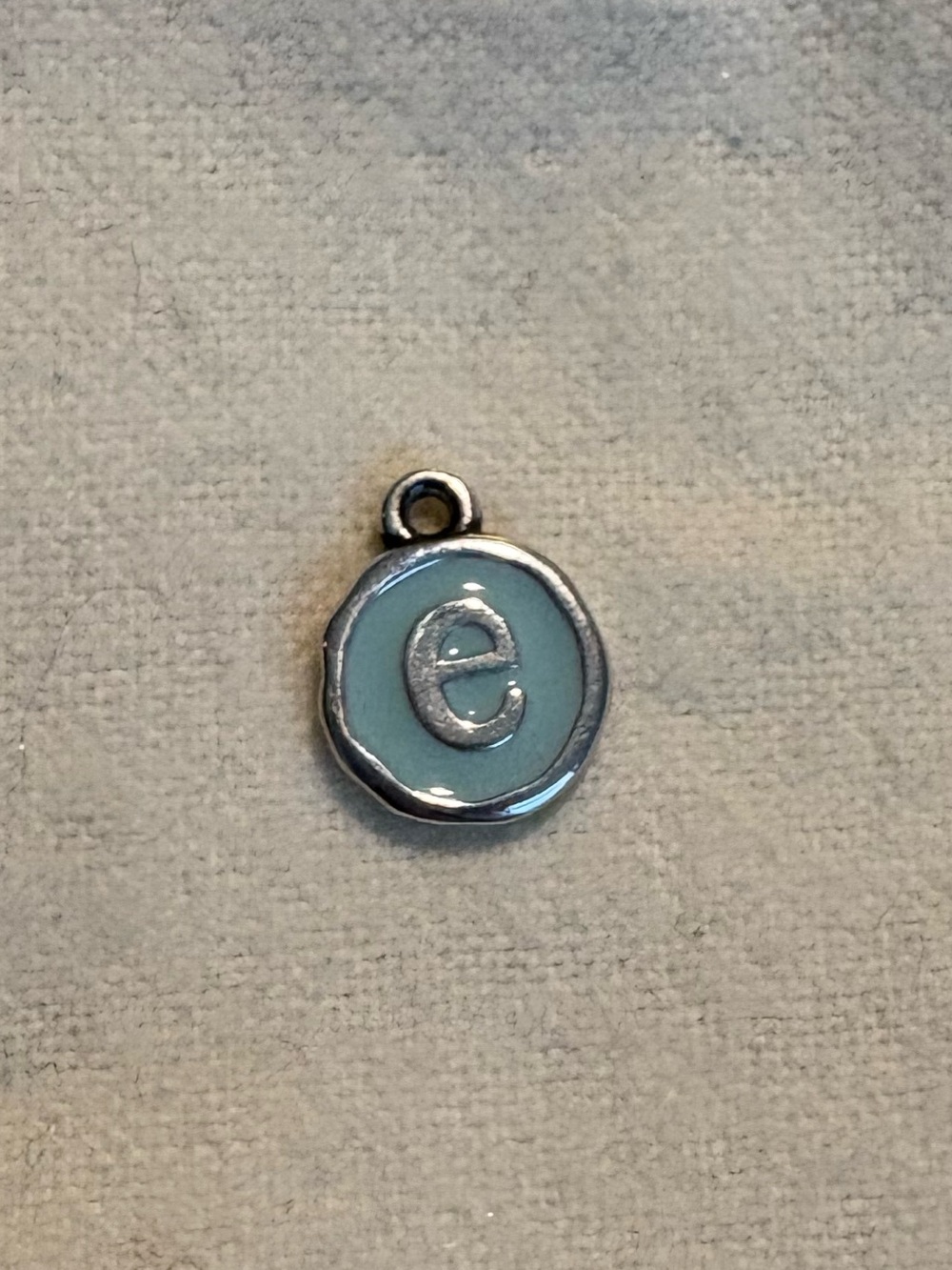 James Avery Enamel Initial Disc Charm "E"